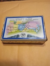 Vintage B&O Map of Railroad Playing Cards 11,000 Miles Of Track Sealed NOS RARE picture