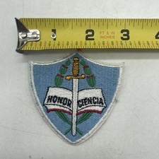 Vintage Guatemalan Officer Honor Ciencia Patch Adolfo Hall Military Academy picture