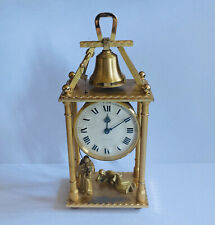 Very Rare Imhof Mechanical Swiss Movt Clock Genuine Bronze Monk Ringing Bell 00 picture