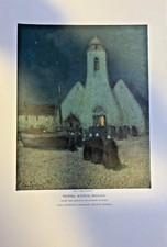1909 Vintage Illustration Vespers At Katwyk Holland by Robert Nichols picture