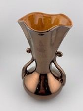 Vintage Red Wing Pottery #505 Bronze Line Vase MCM picture