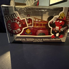 M&M's Red's Firehouse Fire Truck Candy Dispenser Limited Edition Collectible picture