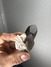Super Aesthetic Matte Black Smokey Quarts With Feldspar From The Tarryall Mts picture