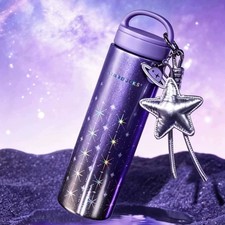 Starbucks 2026 China New Release Purple Night Galaxy 23oz Star Tumbler w/ Charm picture