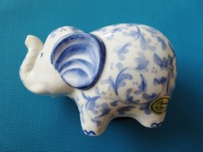 Andrea by Sadek Porcelain Elephant Coin Bank Hand Painted Piggy Bank picture