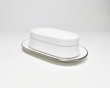 Mikasa Cameo Platinum HK 301 Ultima 1/4 Lb Covered Butter Dish 8.25
