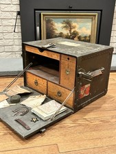 WW2 WWII 1940s ID'd US Army Field Officers Portable Campaign Desk w Documents picture