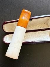 Antique Baltic Amber & Meerschaum Cigarette Cigar w/Case echt Bernstein picture