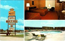 Brinkley, AR Arkansas FULLER'S BEST WESTERN MOTEL Room~Pool ROADSIDE Postcard picture