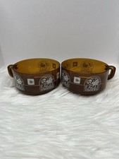 2 Vintage Anheuser Busch Eagle Snacks Plastic Snack Cup Bowl Beer Budweiser picture