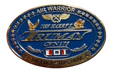 USS Harry S. Truman CVN-75 Air Warrior Challenge Coin 2” X 1 1/2”. Cc55 picture