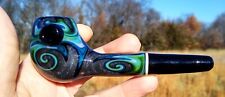 Lagoon Linework Classic Styled Glass Tobacco Apple Pipe picture