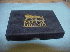 DOUBLE DECK MGM GRAND PLAYING CARDS CASINO 2 Decks Felt Lid on Box picture