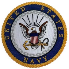 US NAVY CREST patch.  5 inch round picture