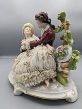 Vintage Dresden German Porcelain Lace Figurine In the Nature 9
