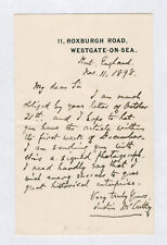 Justin McCarthy SIGNED AUTOGRAPH Letter Irish Nationalist 1898 picture