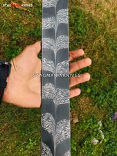Rare Hand Forged Feather Damascus Steel Blank Billet For Knife Making picture