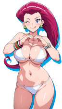 Lewd Anime Trainer Jessie Bikini Anime Die-Cut Sticker 4.5