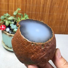 457g Natural Enhydro Mobile water bladder agate chalcedony moving Specimen A5529 picture