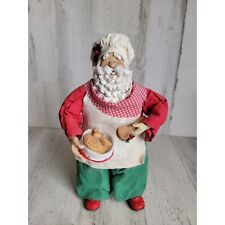 Cooking Baker Santa Claus Chef cookie gingerbread Xmas home decor figure picture