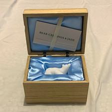 Northern Lights Collection White Marble Polar Bear Figurine in Box picture