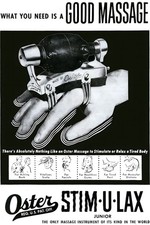 🗞️ Vintage Massage Poster - Oster Stim U Lax Ad - Retro Spa Decor - 24x36” - picture
