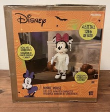 4 Ft Animated Disney Minnie Mouse Mummy Halloween Animatronic Open Box picture