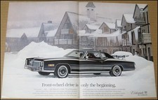 1978 Cadillac Eldorado Print Ad 2-Page Car Automobile Advertisement Vintage picture