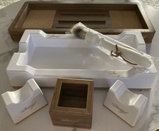 Davidoff The Ritual Set: Porcelain Ashtray 2 Cigar Rests Brush Tray Match Holder picture