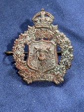 Canadian Army Pre 1920 Militia Collar Badge 21st Alberta Hussars picture