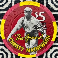 The Grand $5 60th Anniv. Mathewson Atlantic City, NJ Casino Chip C1023 picture