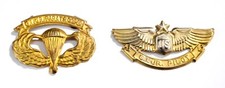 Vintage WWII G.I. Junior Pilot and G.I. Junior Paratrooper - Pin-Back Pinback picture