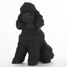 Poodle Figurine Hand Painted Collectible Statue Black Sportcut picture