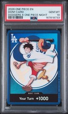 Bandai One Piece JCC DON Card Monkey D. Luffy +1000 EN PSA 10 2026 picture