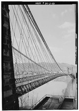 Photo:Wheeling WV 1930s Suspension Bridge View Northeast Suspension Bridge picture