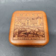 Nubble light Maine Laser Carved Trinket Jewelry Box Small 3