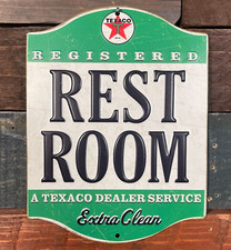 Texaco Restroom Embossed Metal Sign picture
