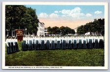 K67/ Carlisle Pennsylvania Postcard c1910 Indian School Girls on Campus  499 picture