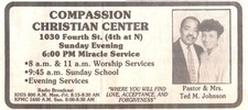 Compassion Christian Center Pastor Ted Johnson Billings MT June 1980 Vtg News Ad picture