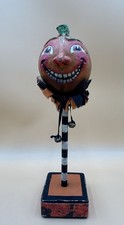 Alycia Matthews ESC Primitive Folk Art Halloween Pumpkin Jack O Lantern Figurine picture