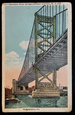 Vintage Postcard 1915-1930 Delaware River Bridge, Philadelphia, Pennsylvania PA* picture