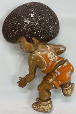 Vintage 1980 African American Black Basketball Player Wall Hanging Afro Sexton picture