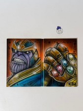 2021 Upper Deck Marvel Premier Sketch Card Thanos 1/1 by Mohammad Jilani picture