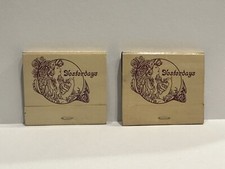 VINTAGE X2 LOT OF TWO YESTERDAYS FOOD DRINK WESTWOOD CALIFORNIA FULL MATCHBOOKS picture