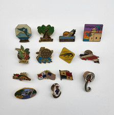 Fab Vintage Travel pin lot enamel souvenir pins Mexico Florida Jamaica picture