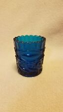 Cobalt Blue Candle Or Toothpick Holder, L.G. Wright, Eyewinker Pattern picture
