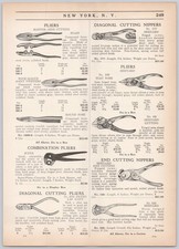 PEXTO Bernard Hand Tools Catalog Page 1920s Nippers Pliers Shears picture
