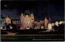 1940s PROVINCIAL GOVERNMENT BUILDING TORONTO, CANADA LINEN POSTCARD 20-53 picture