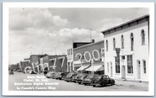 Postcard RPPC SD Custer South Dakota Main Street Hotel Cars 1940s Canedys P19G picture