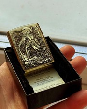 Rare Mortal Kombat Custom Brass Zippo Armor – Ultimate Masterpiece Collector's picture